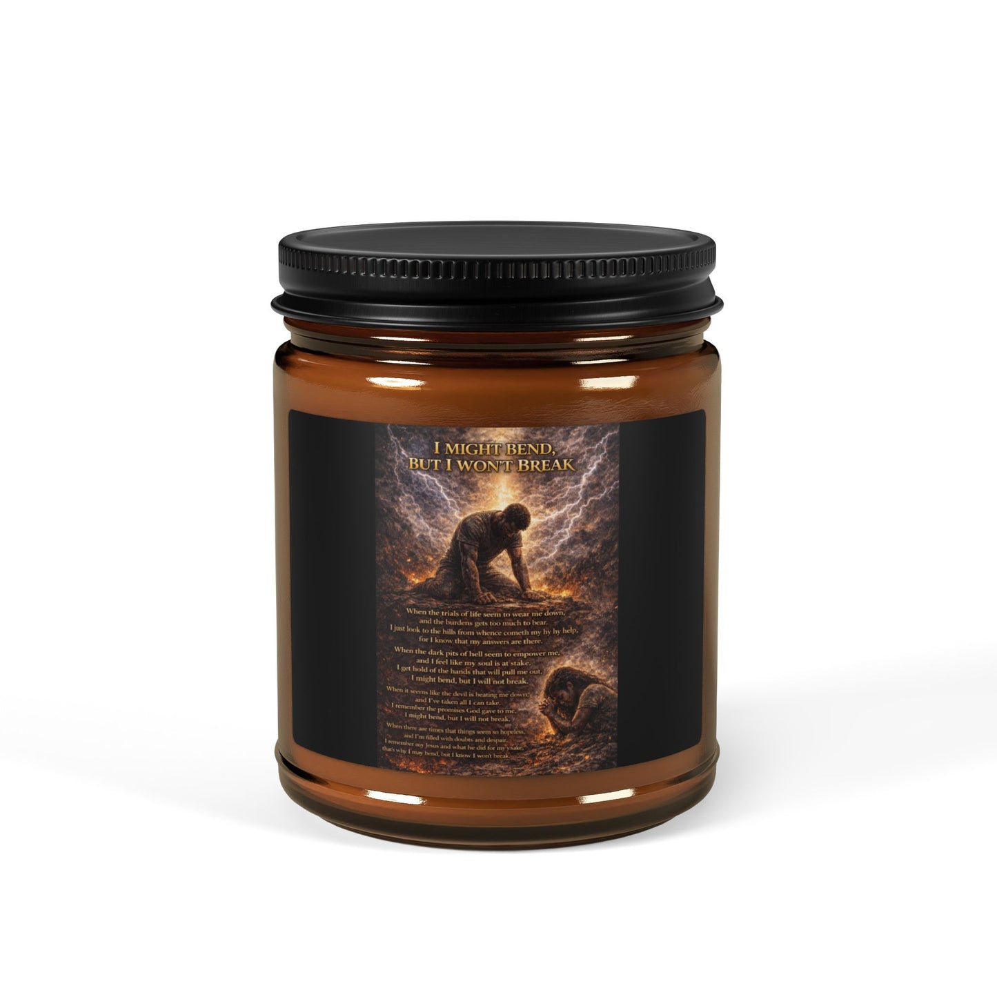 I Might Bend, But I Won't Break Scented Soy Candle (Multi-Size, Amber Jar)