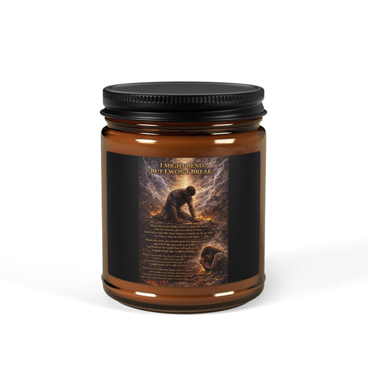 I Might Bend, But I Won't Break Scented Soy Candle (Multi-Size, Amber Jar)