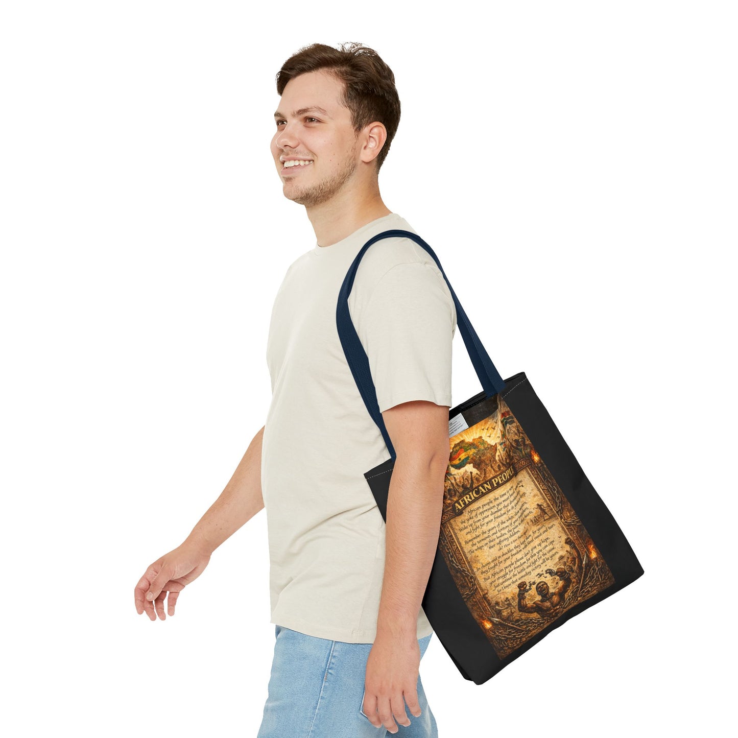 African People Black Tote Bag