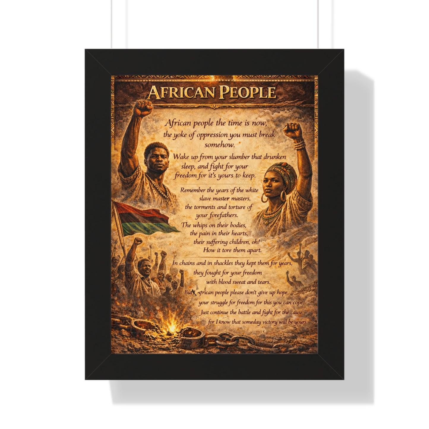 African People Framed Vertical Poster