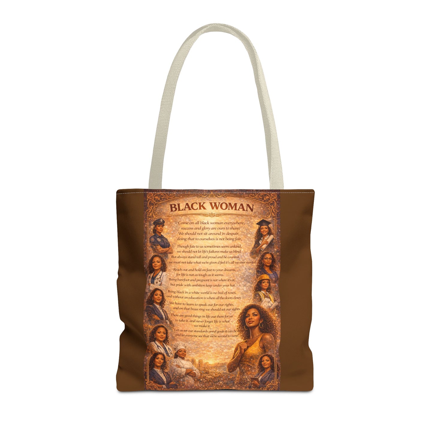 Black Woman Tote Bag