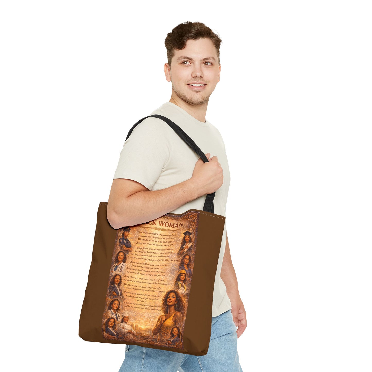 Black Woman Tote Bag