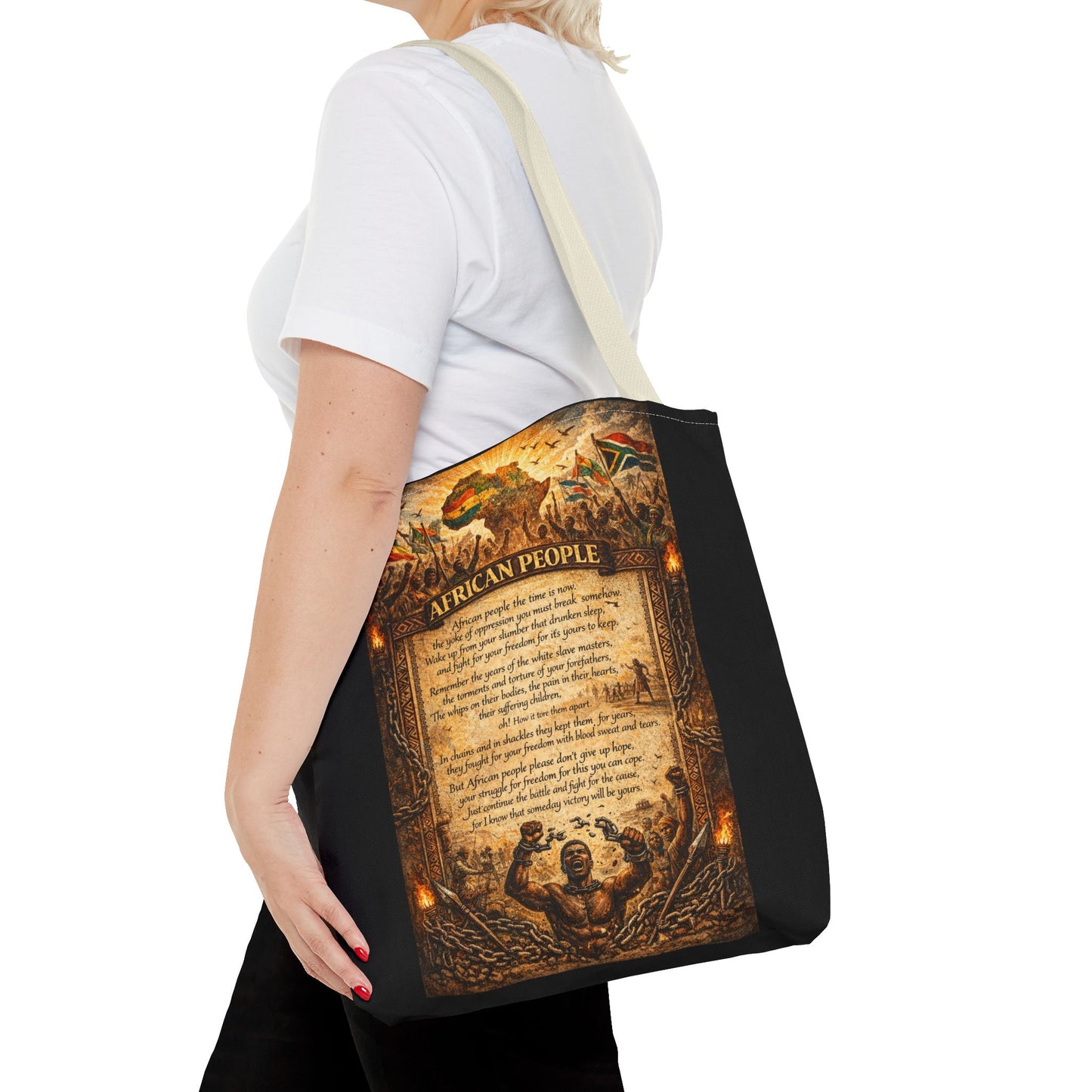 African People Black Tote Bag