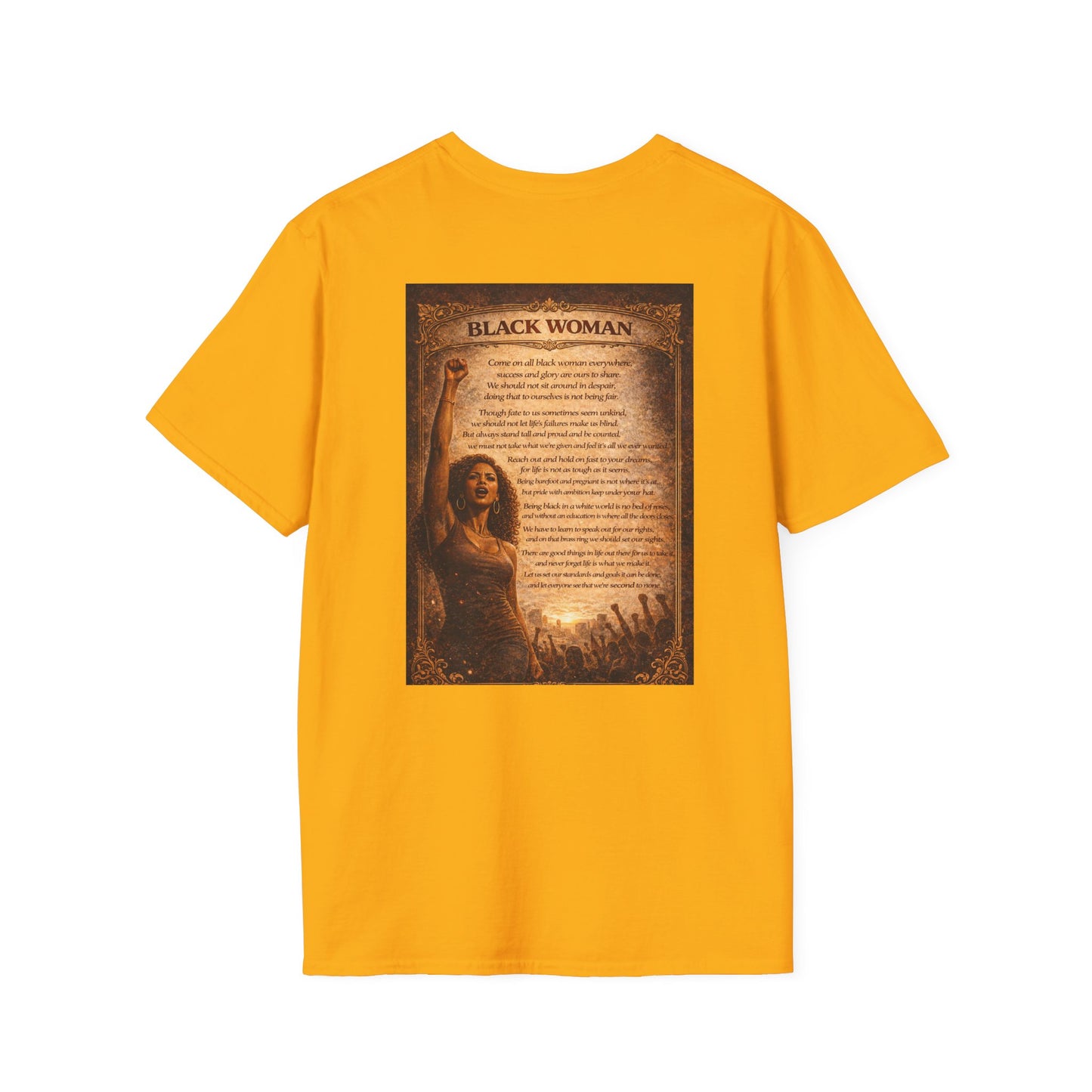 Black Woman - Unisex Softstyle T-Shirt