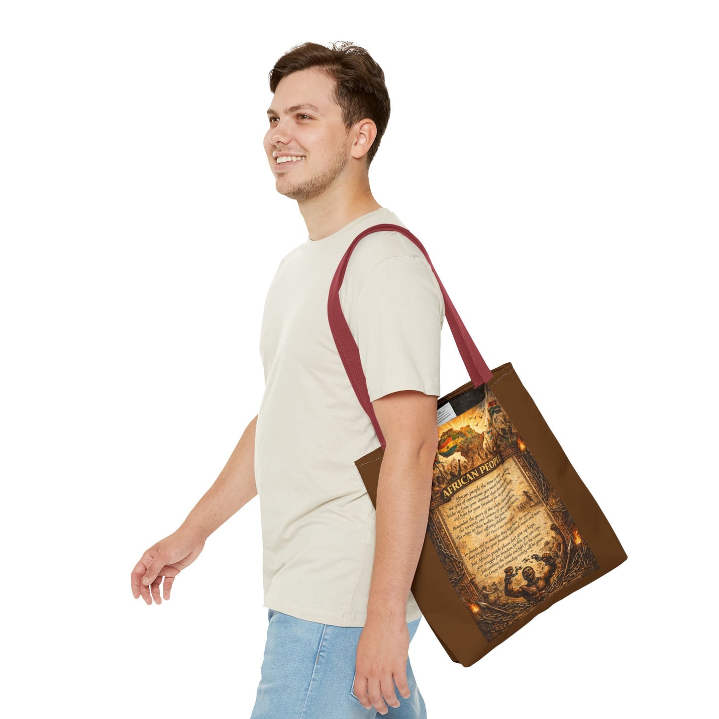 African People Brown Tote Bag