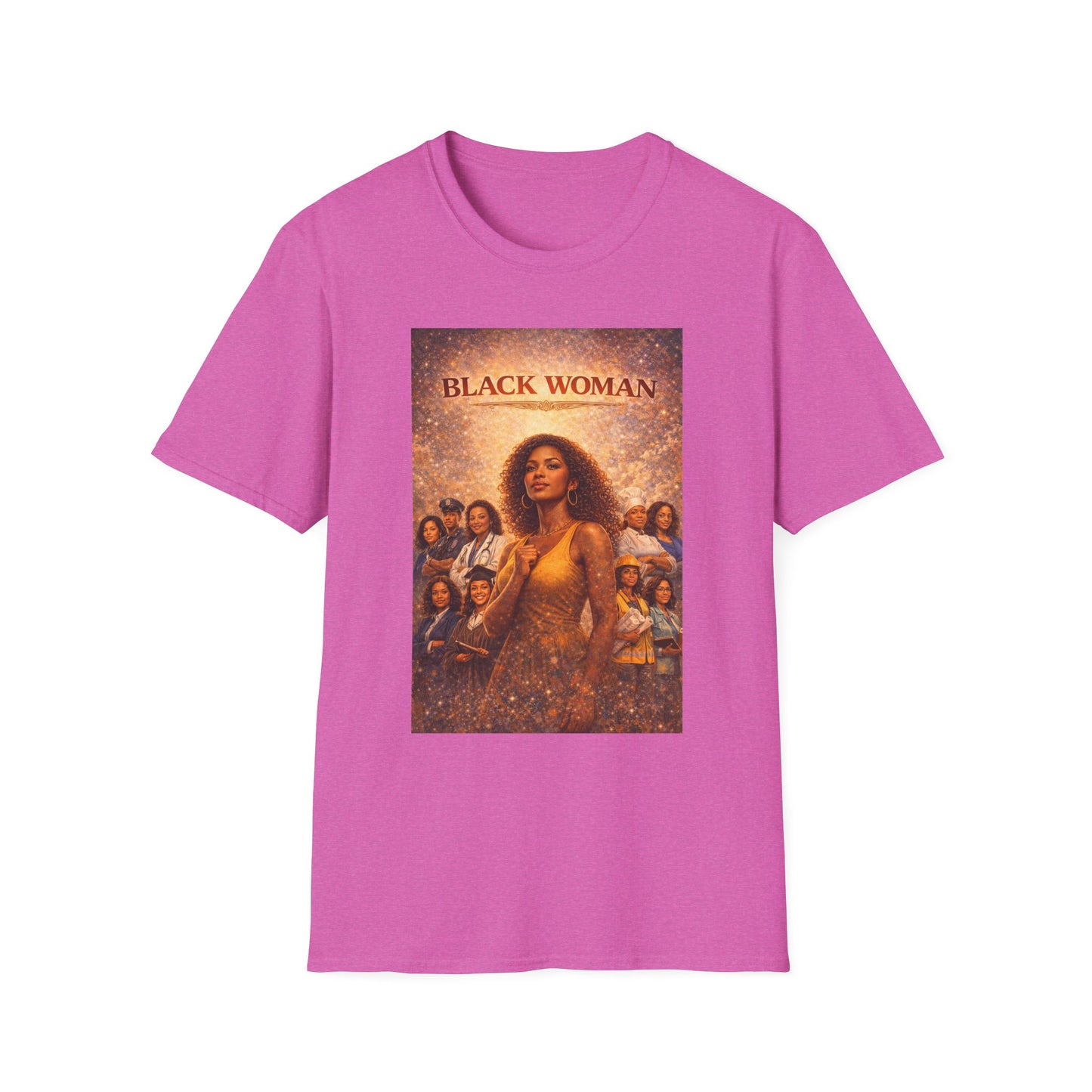 Black Woman - Unisex Softstyle T-Shirt