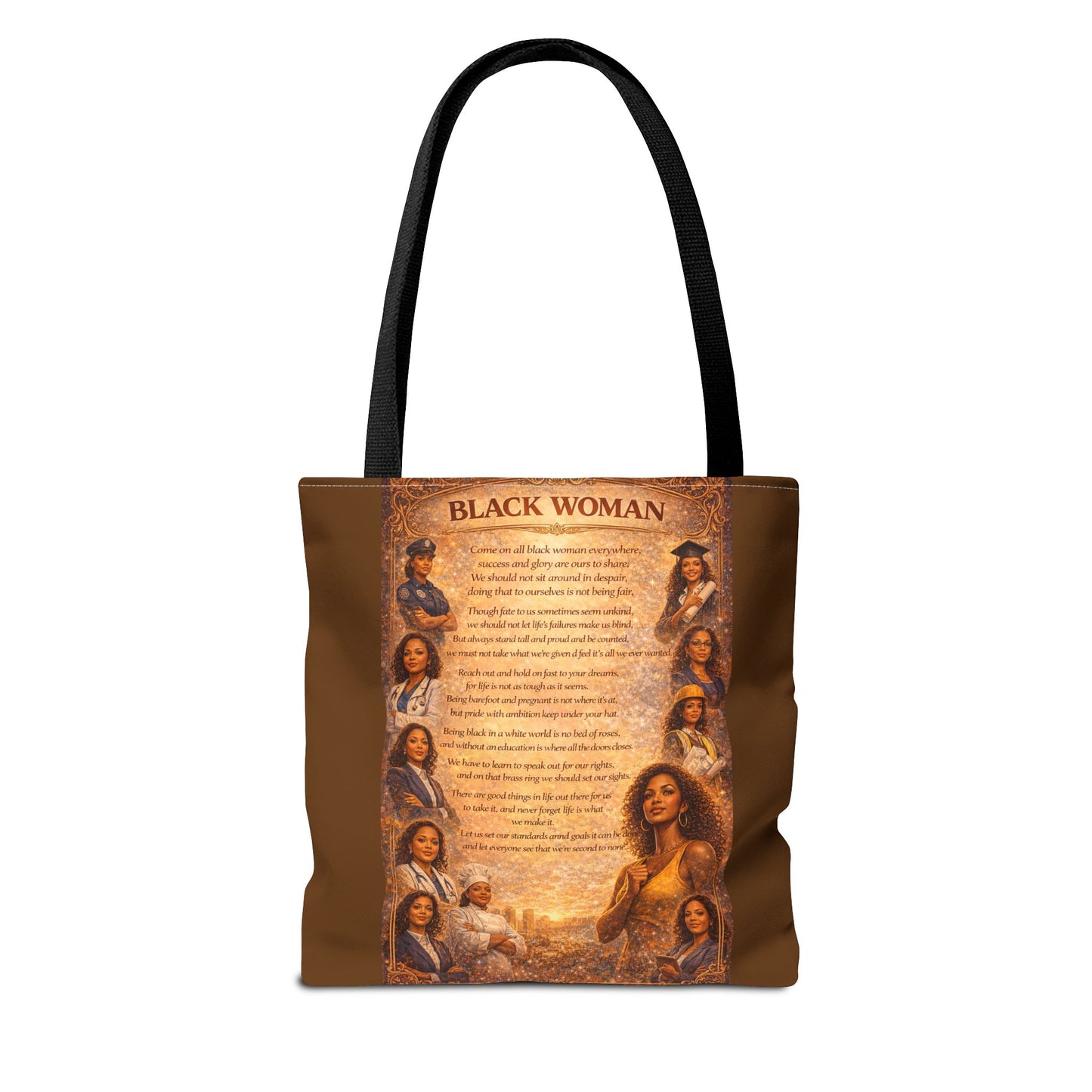 Black Woman Tote Bag
