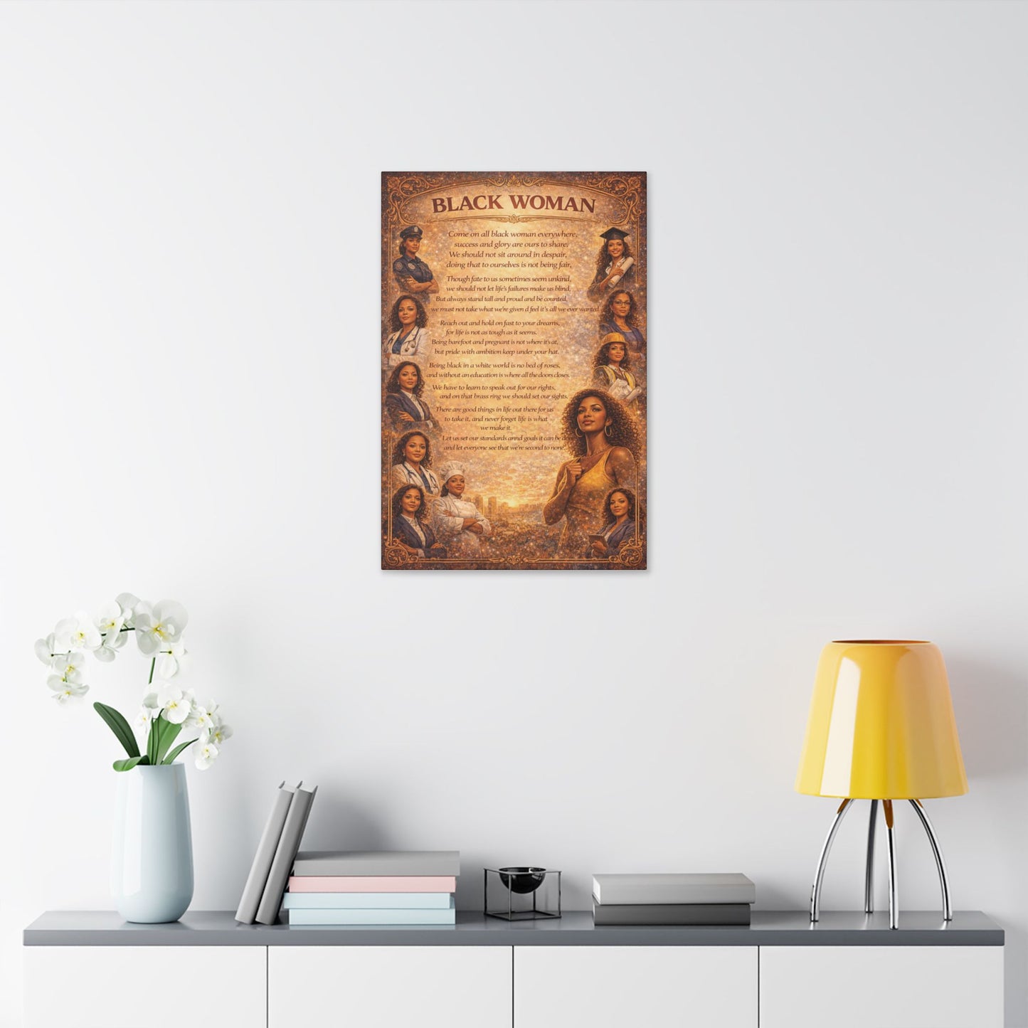 Classic Stretched Canvas - Black Woman