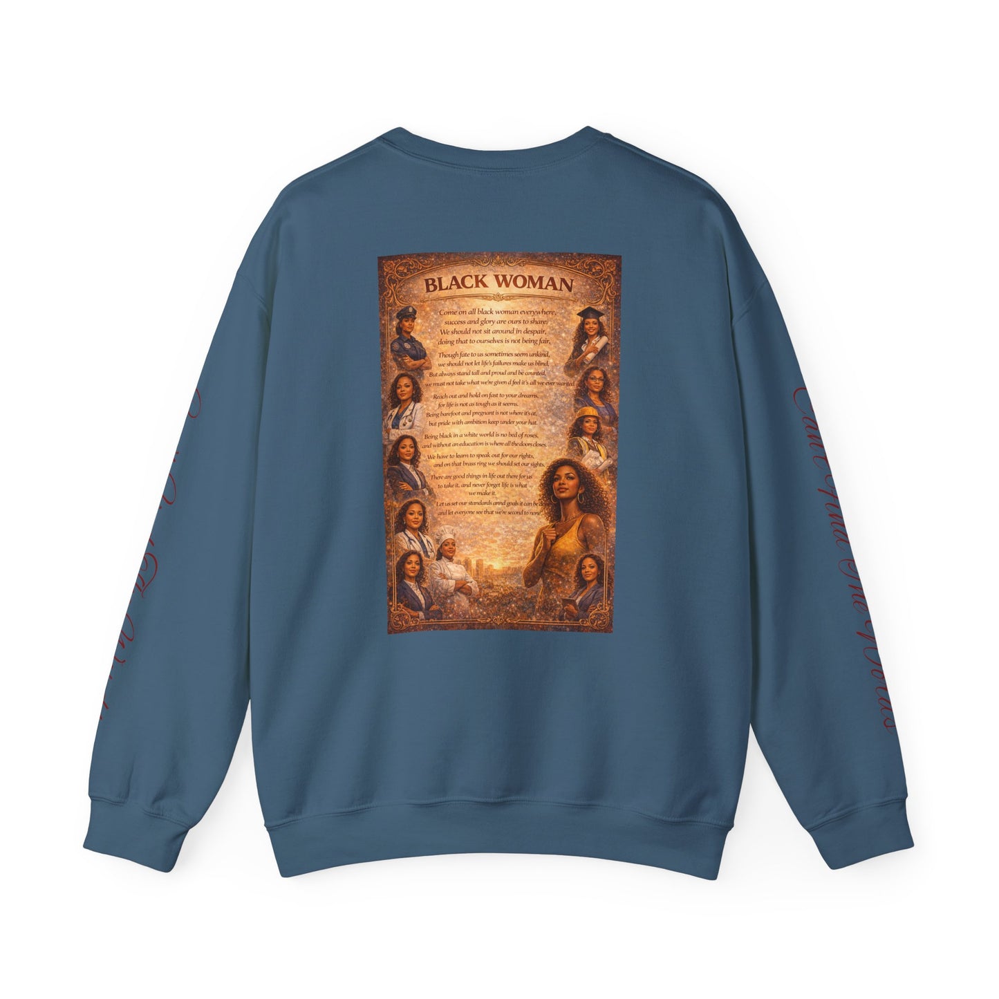Black Woman - Unisex Heavy Blend™ Crewneck Sweatshirt