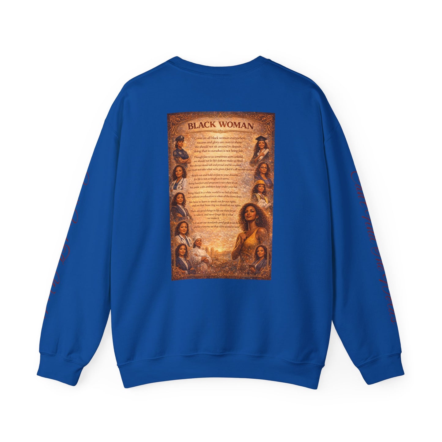 Black Woman - Unisex Heavy Blend™ Crewneck Sweatshirt