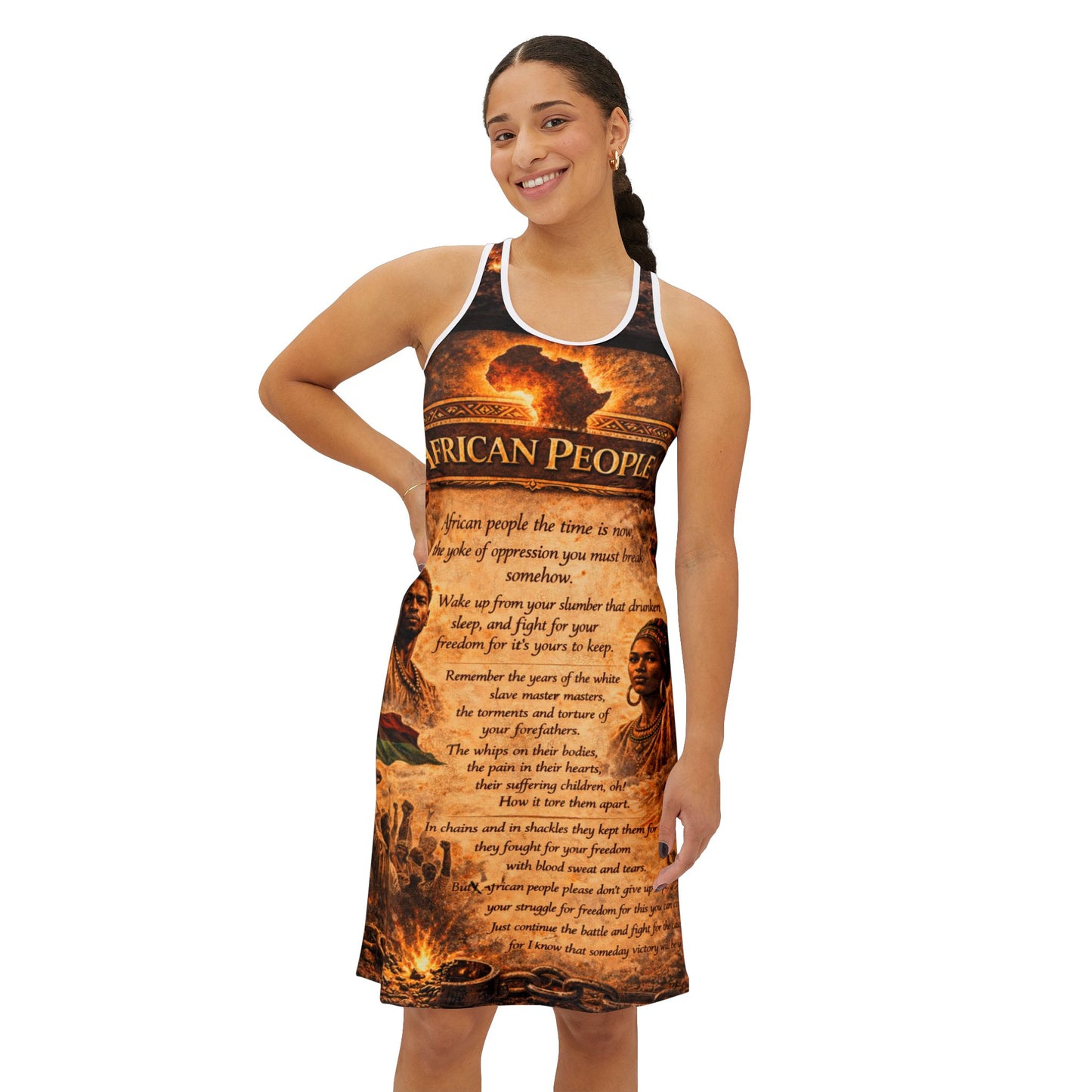 African People Women's Racerback Dress