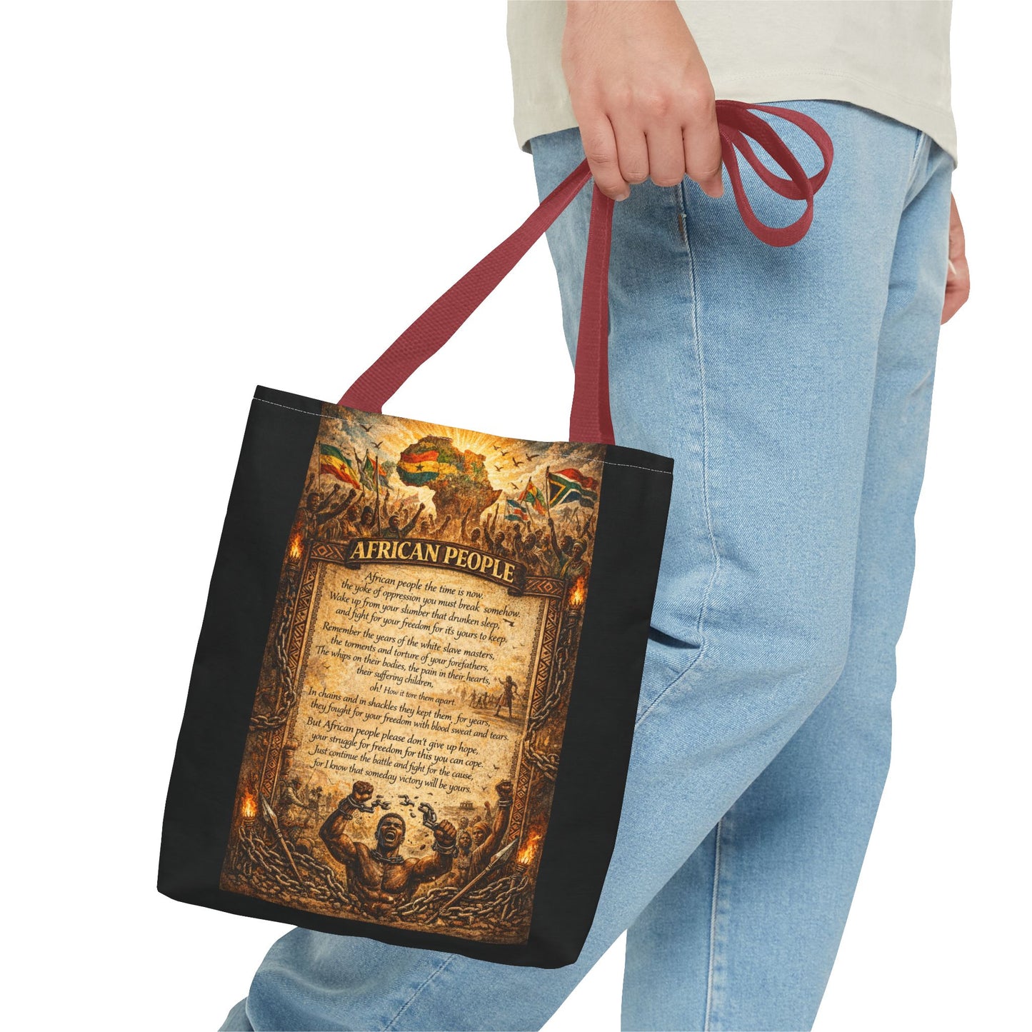 African People Black Tote Bag
