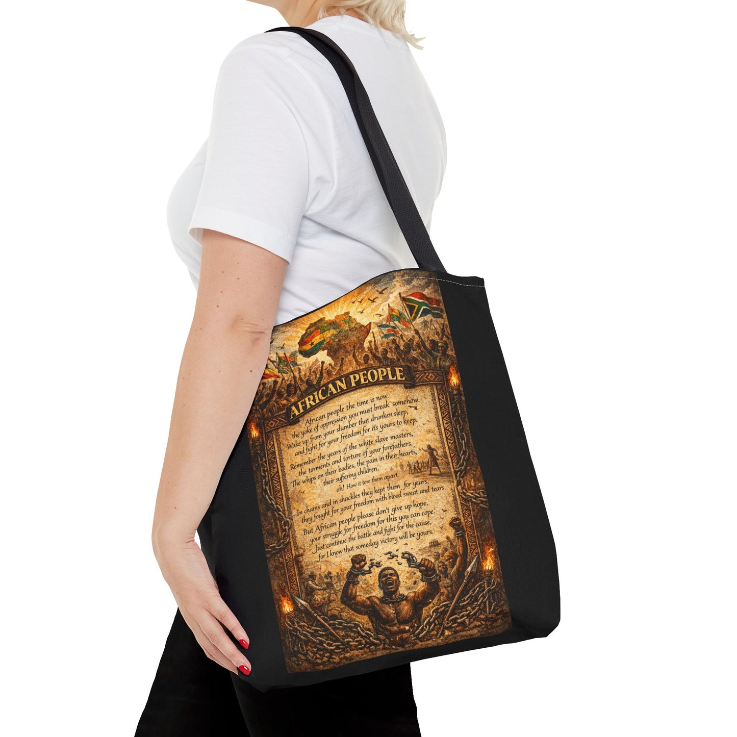 African People Black Tote Bag
