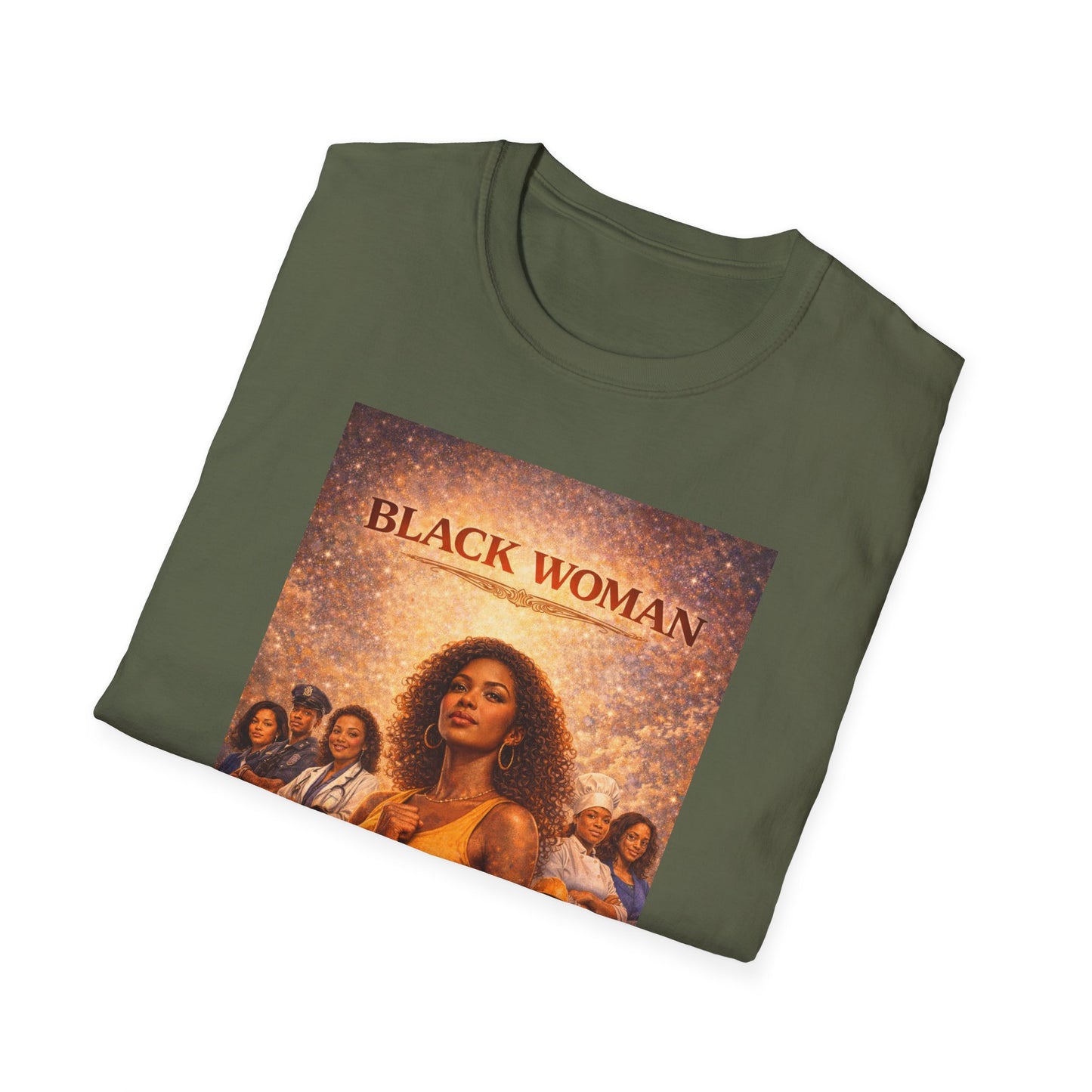 Black Woman - Unisex Softstyle T-Shirt